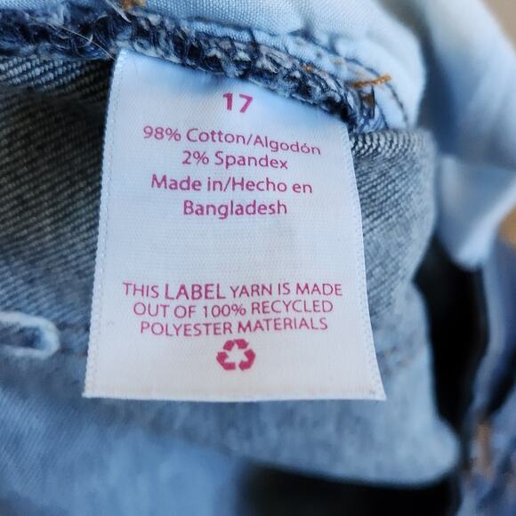 No Boundaries Super High Rise Wide Leg Jeans Pockets Blue Denim Size 16 - Picture 7 of 8